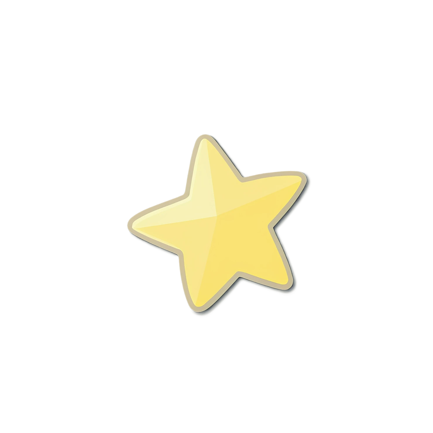 Star cute sticker isolated on transparent background #22082