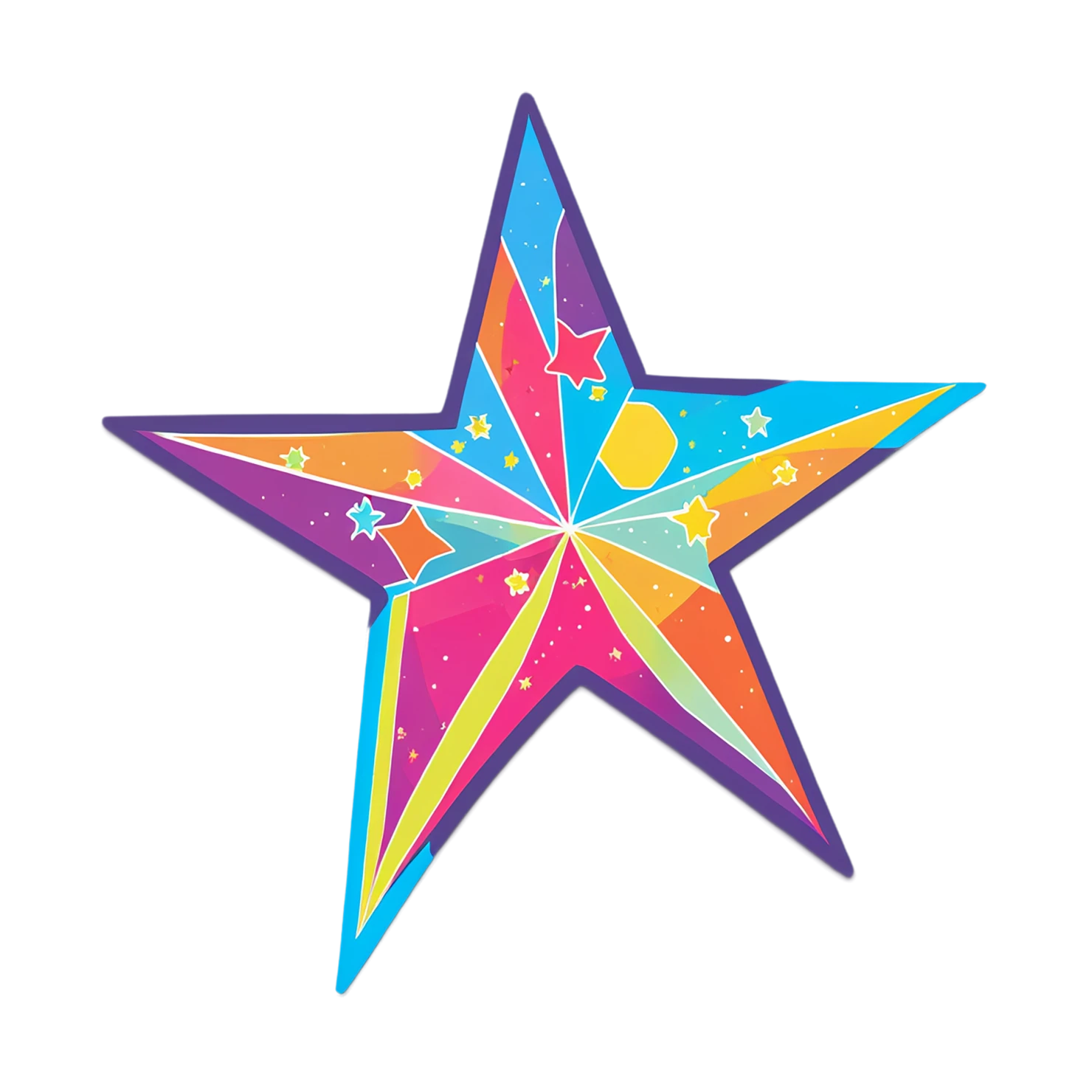 Star cute sticker isolated on transparent background #22086