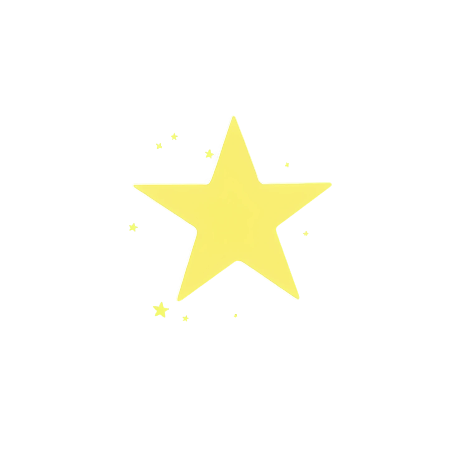Star cute sticker isolated on transparent background #22094