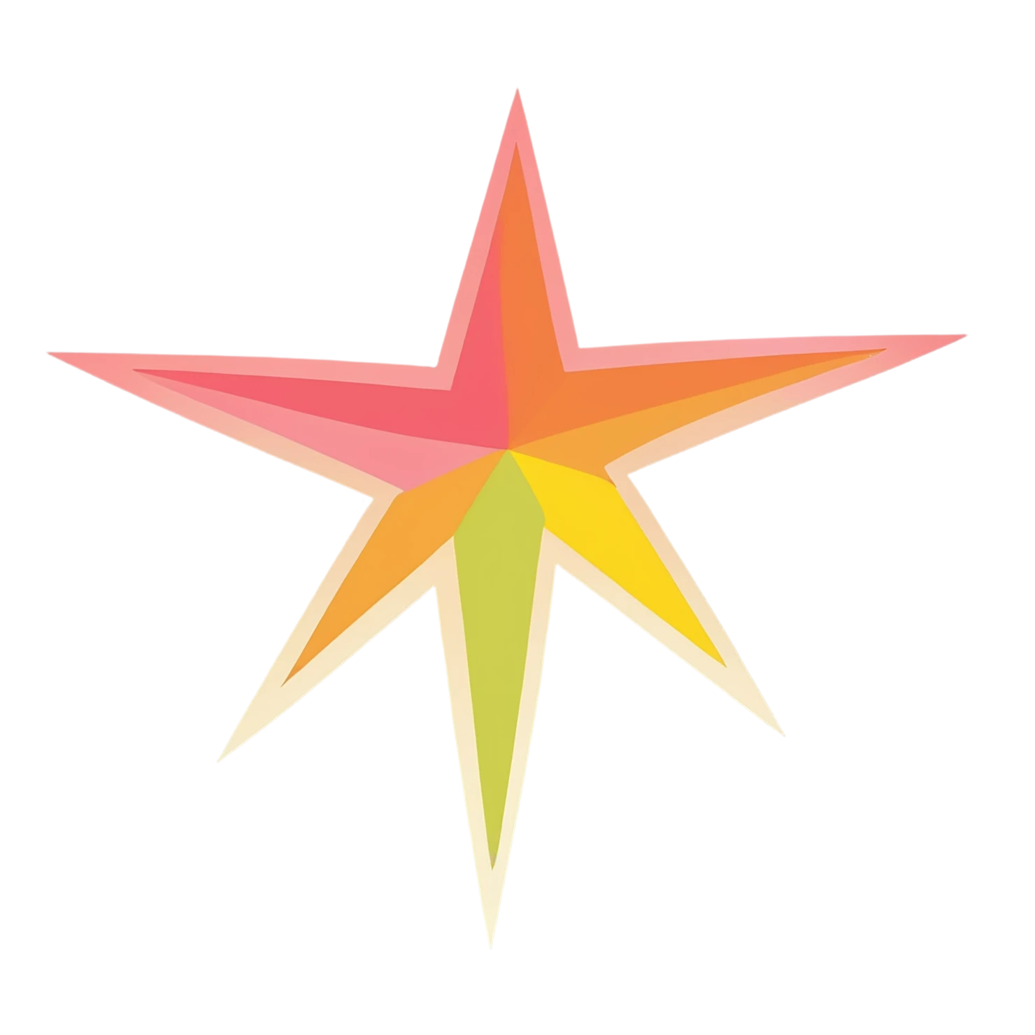 Star cute sticker isolated on transparent background #22097