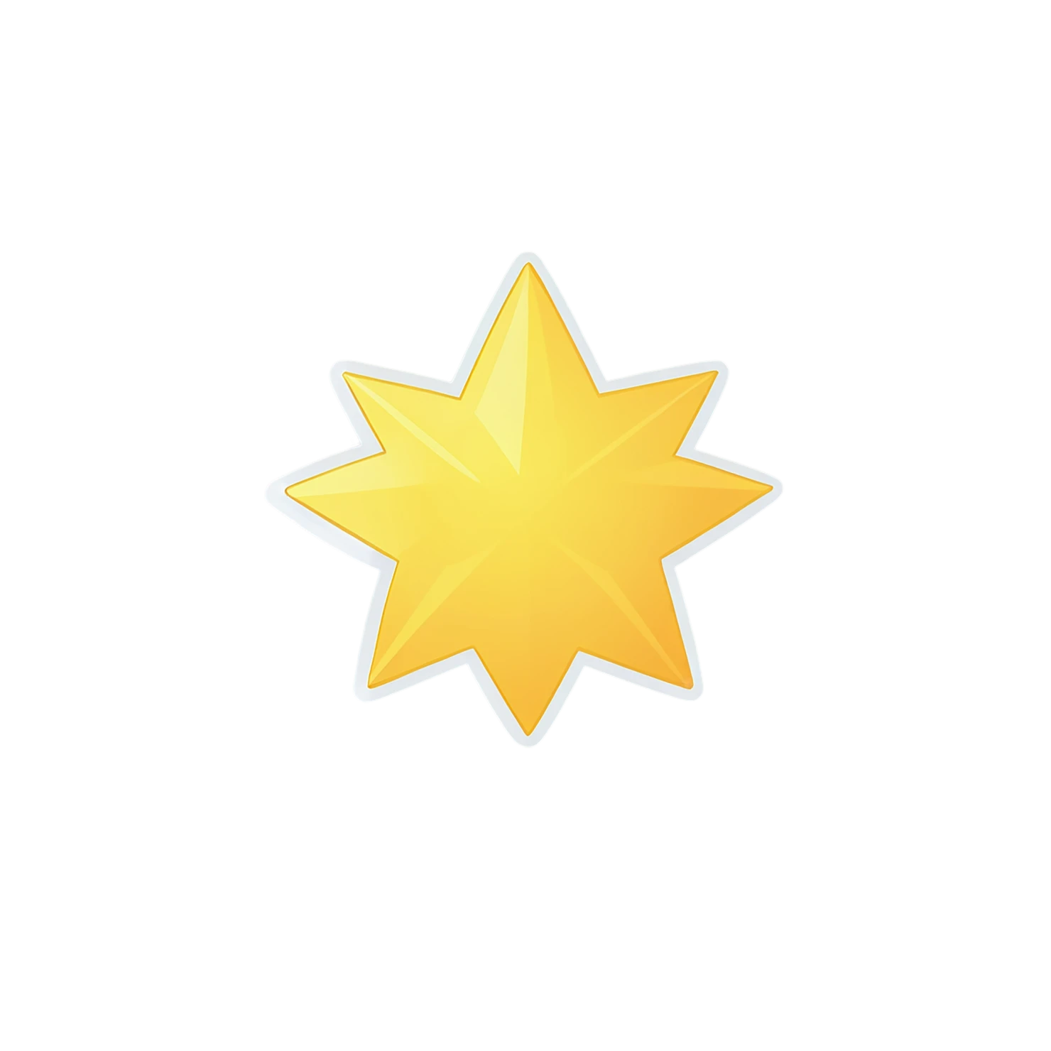 Star cute sticker isolated on transparent background #22098