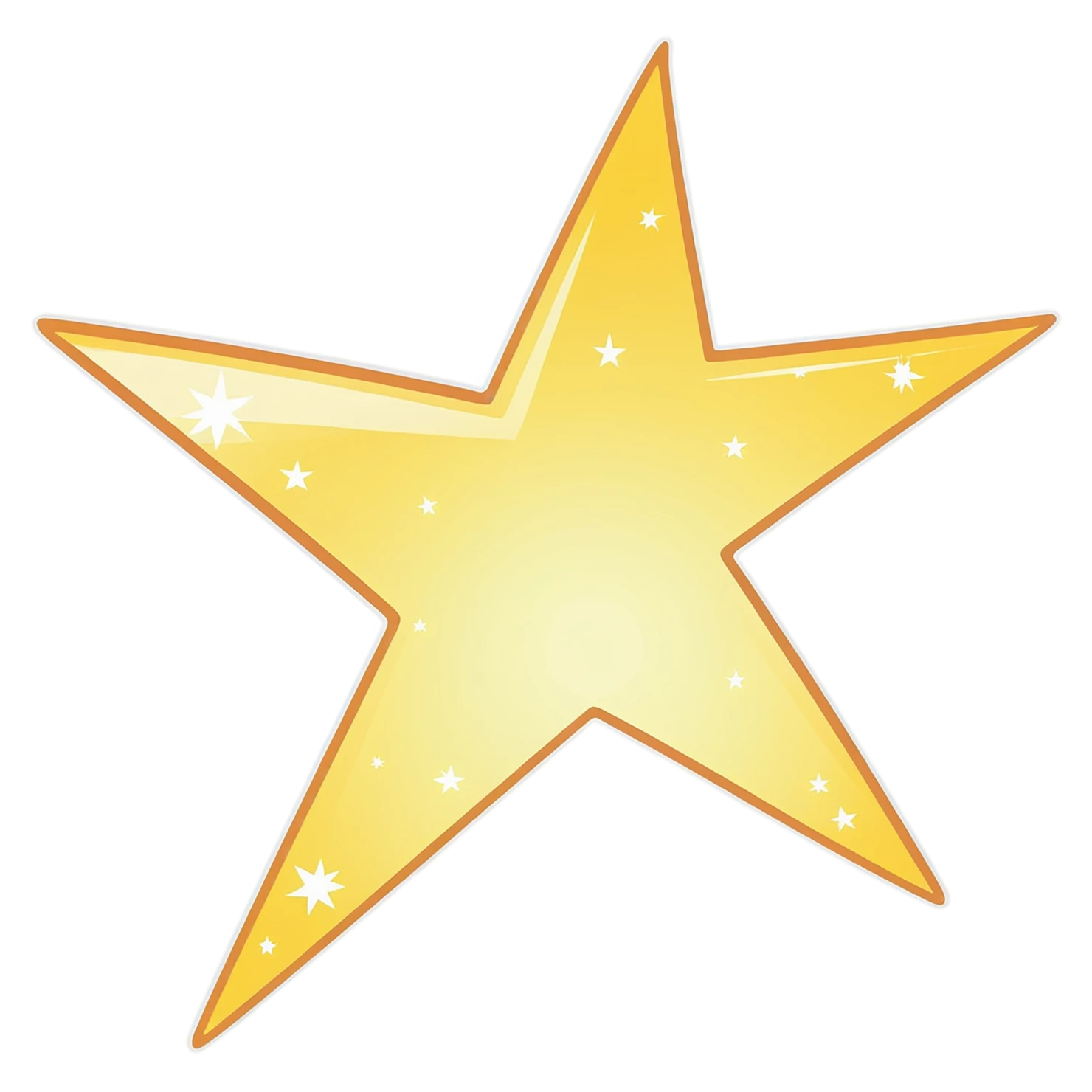 Star cute sticker isolated on transparent background #22109