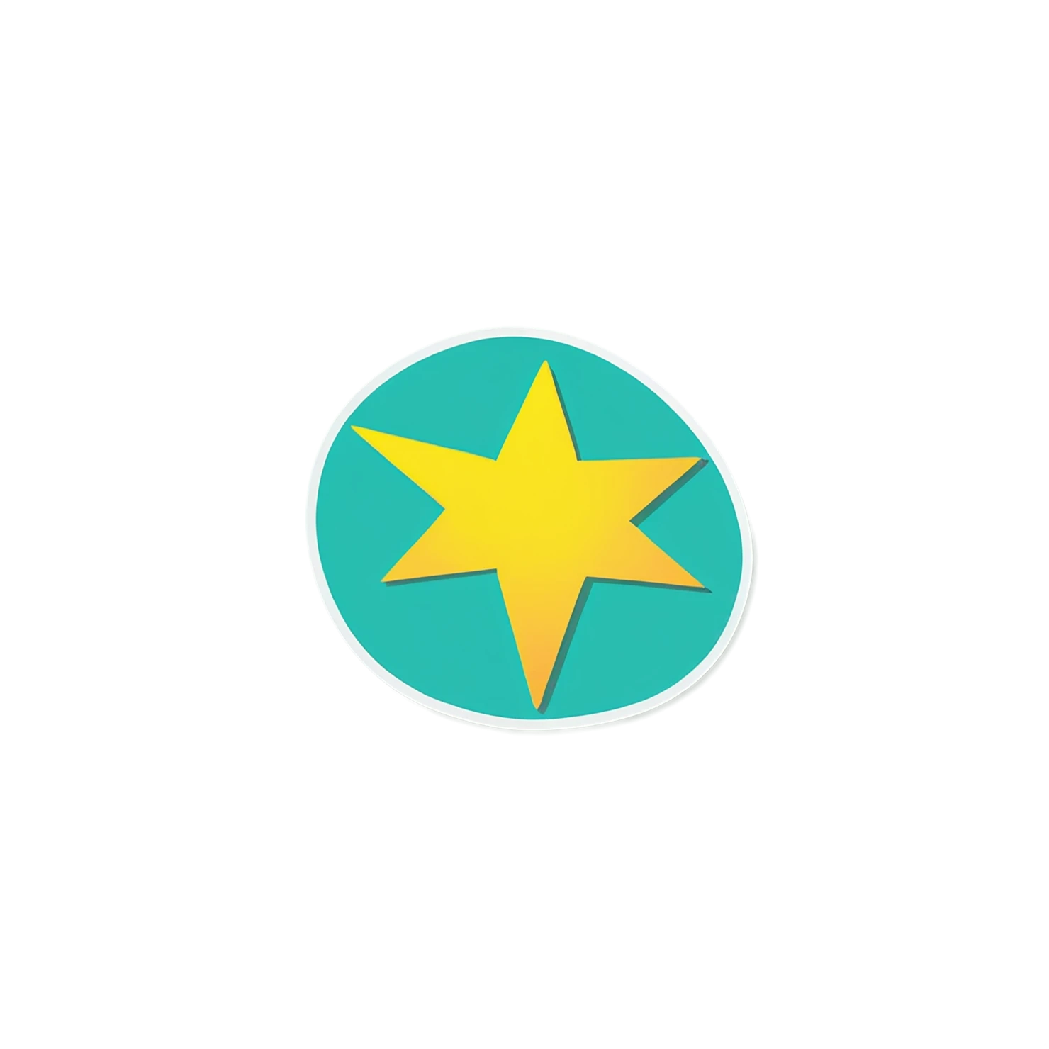 Star cute sticker isolated on transparent background #22112