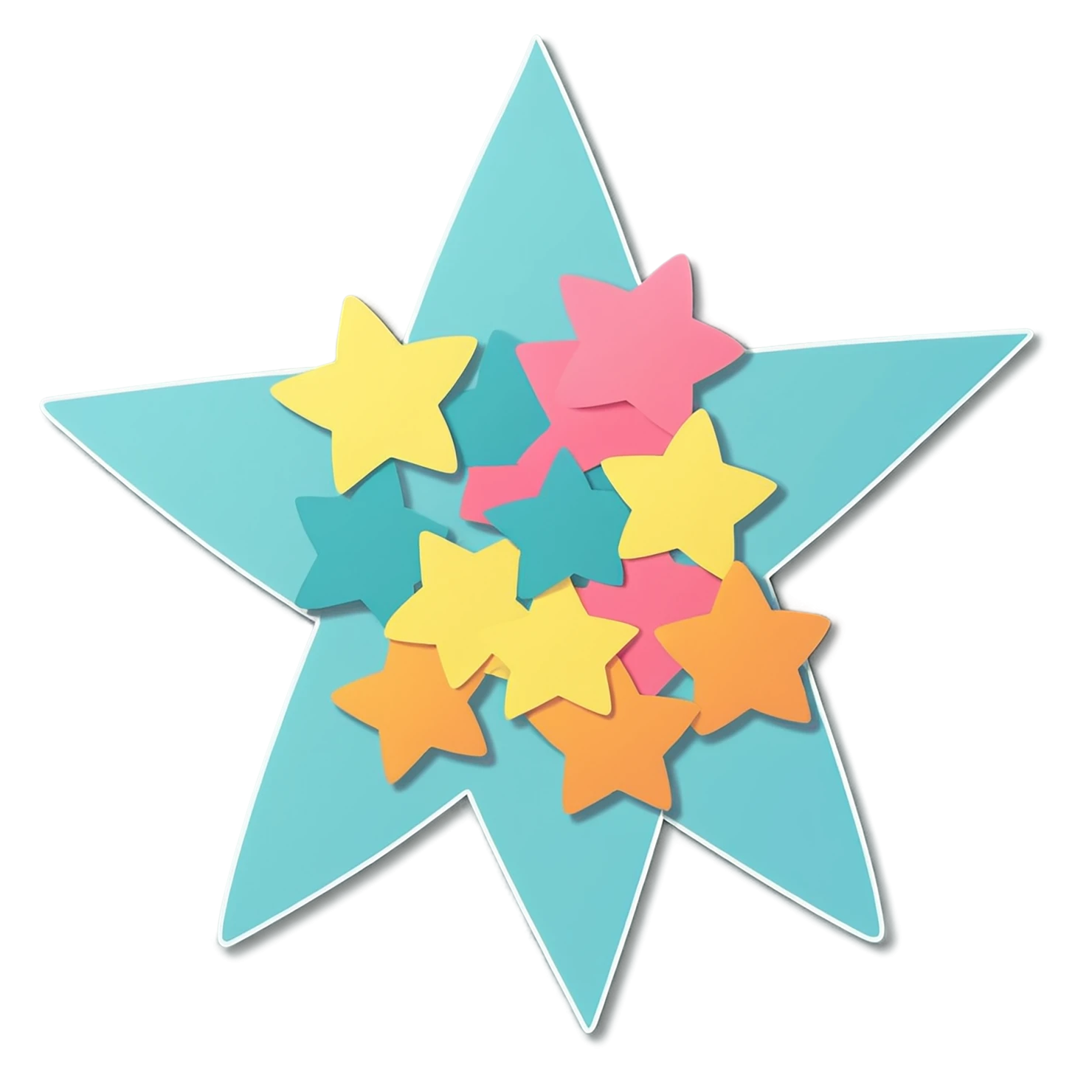 Star cute sticker isolated on transparent background #22115