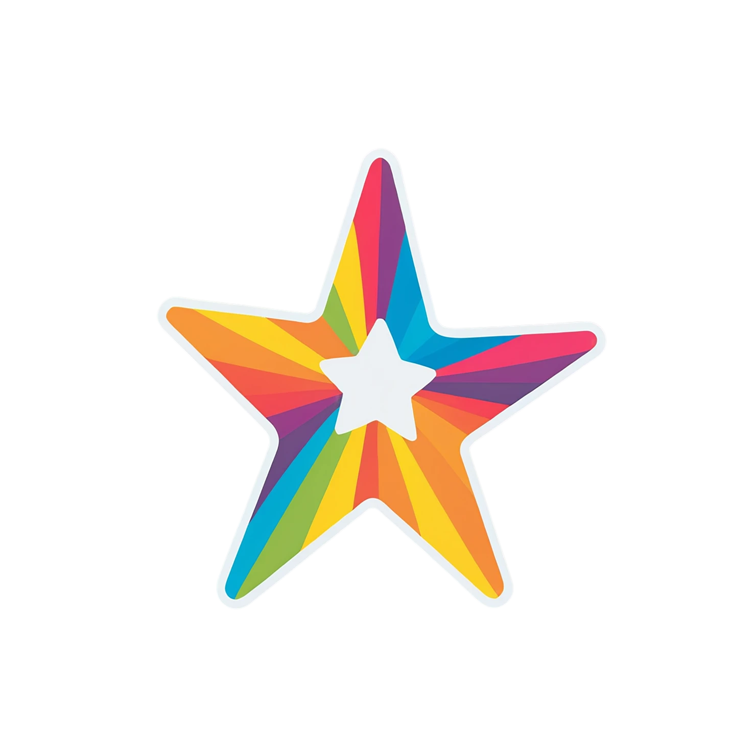 Star cute sticker isolated on transparent background #22122