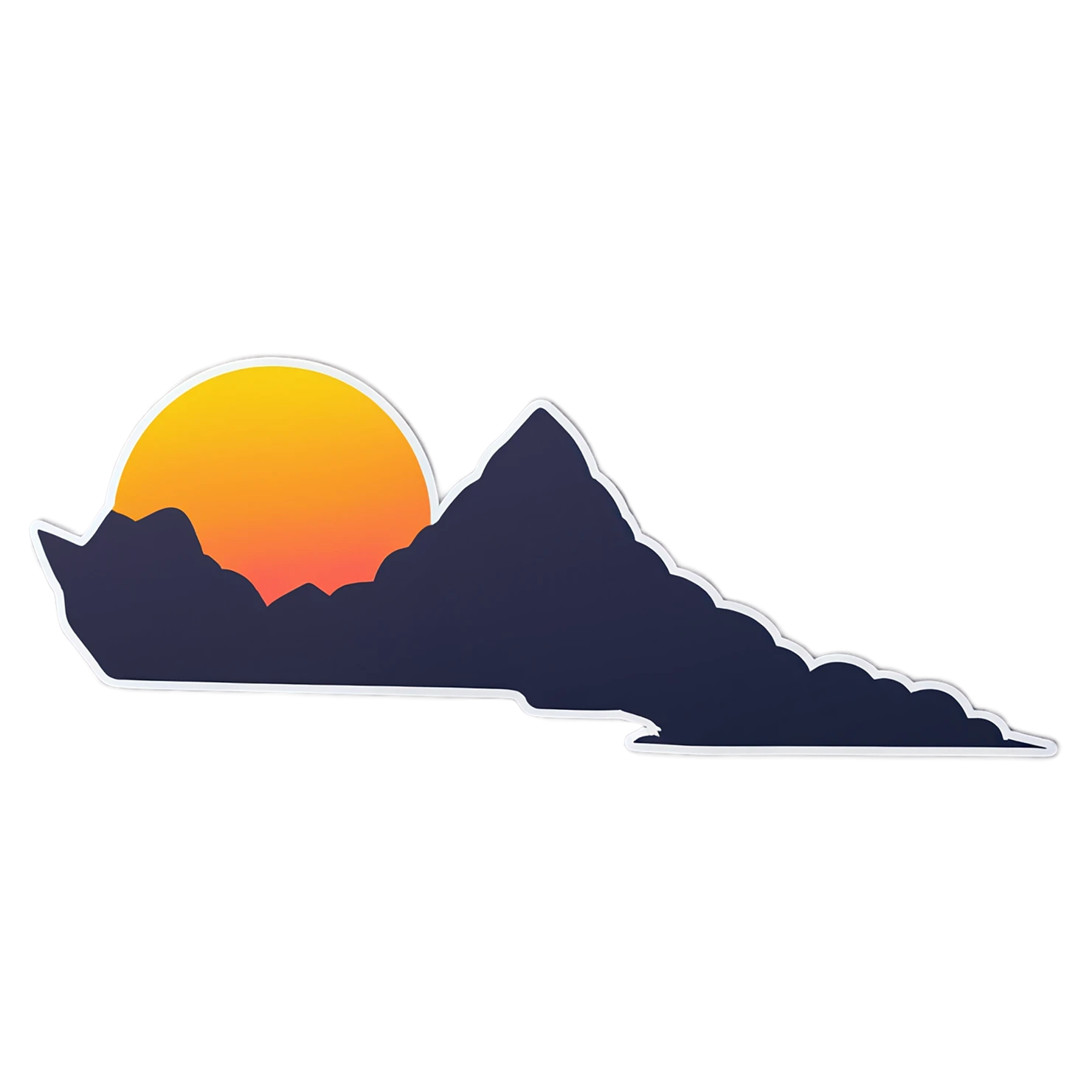 Sunset cute sticker isolated on transparent background #22130