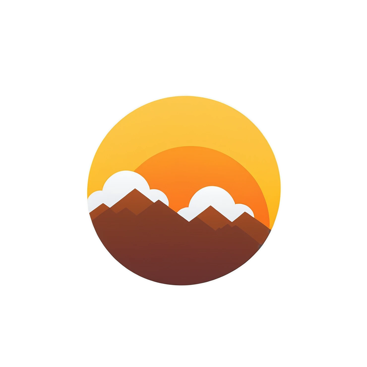 Sunset cute sticker isolated on transparent background #22148