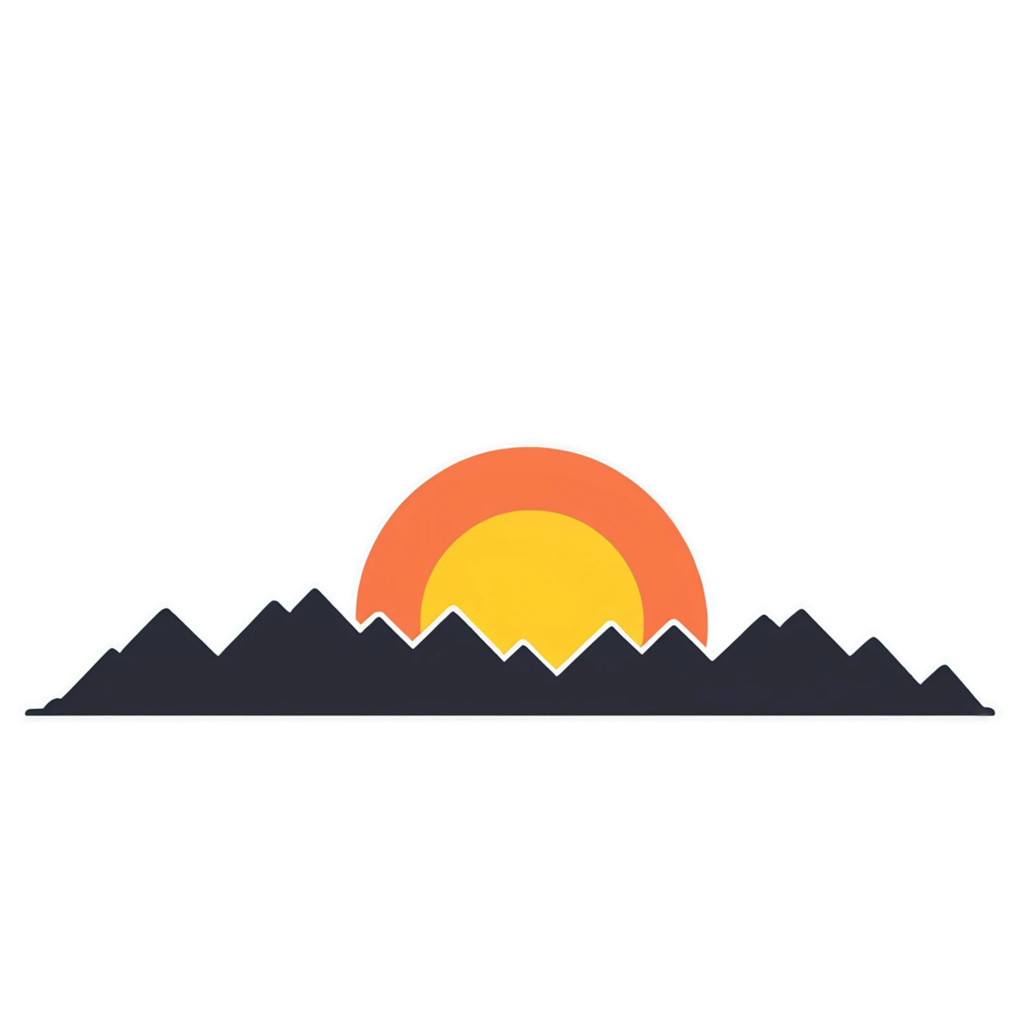 Sunset cute sticker isolated on transparent background #22191