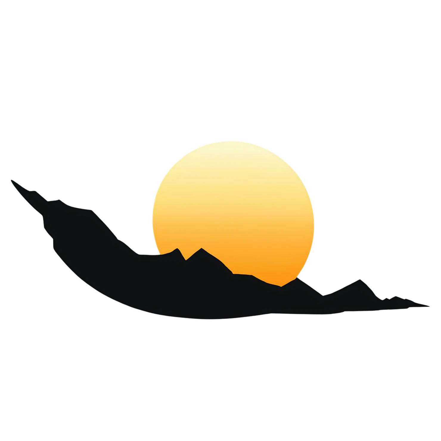 Sunset cute sticker isolated on transparent background #22394