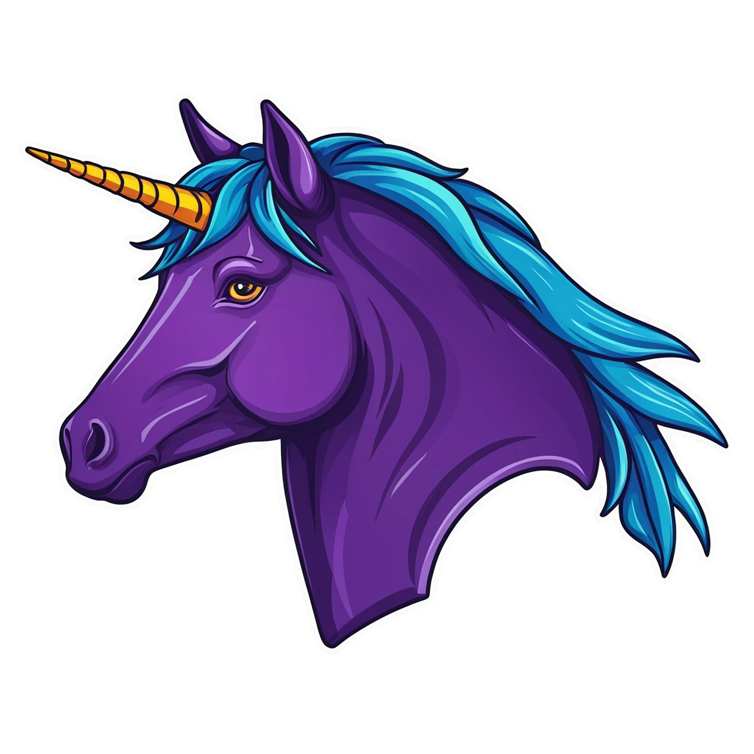 Unicorn cute sticker isolated on transparent background #23041