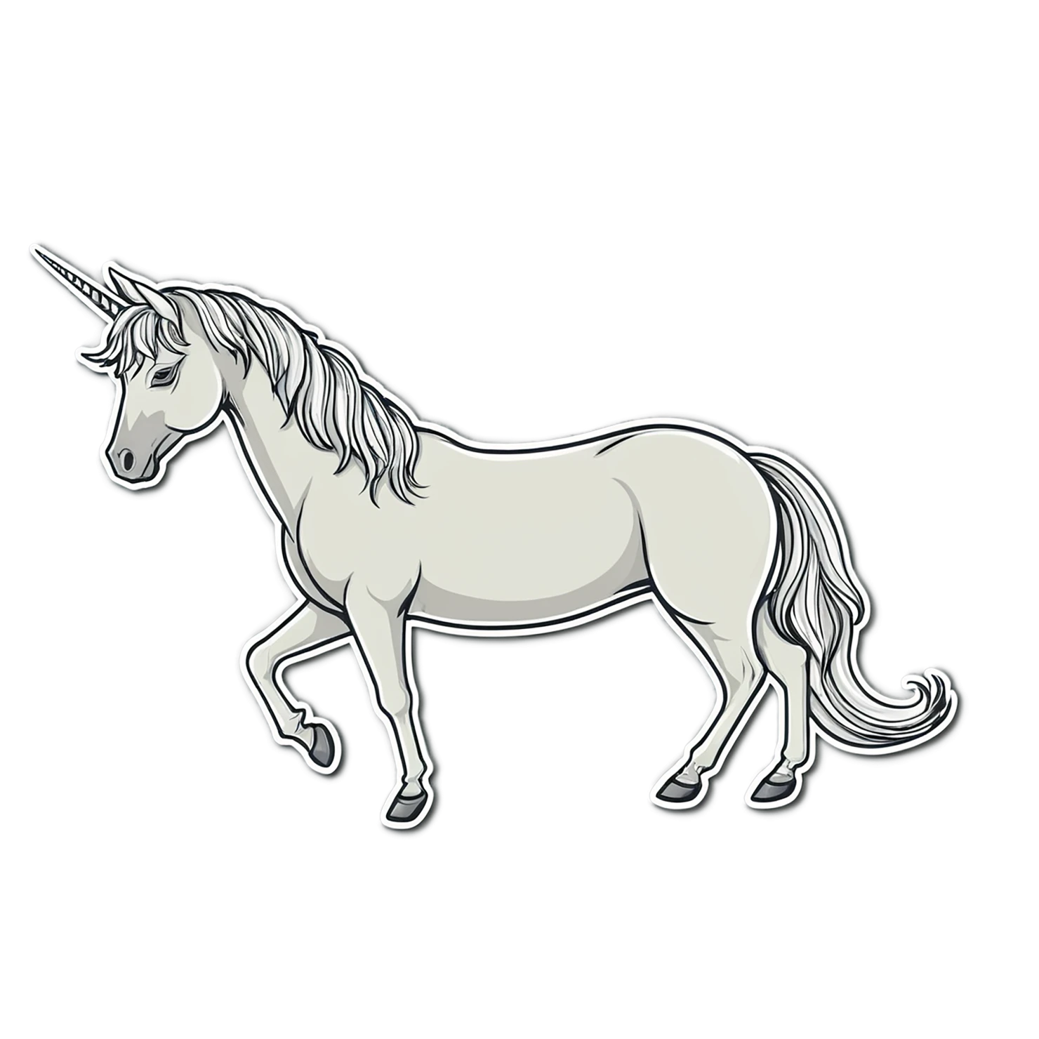 Unicorn cute sticker isolated on transparent background #23044