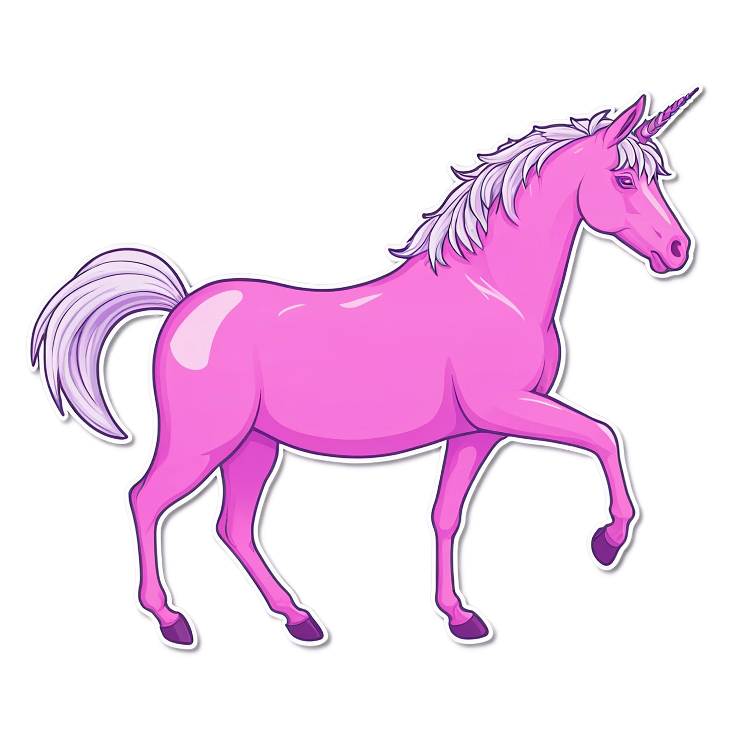 Unicorn cute sticker isolated on transparent background #23046