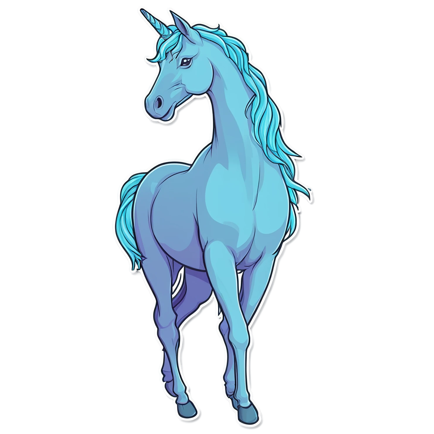 Unicorn cute sticker isolated on transparent background #23047