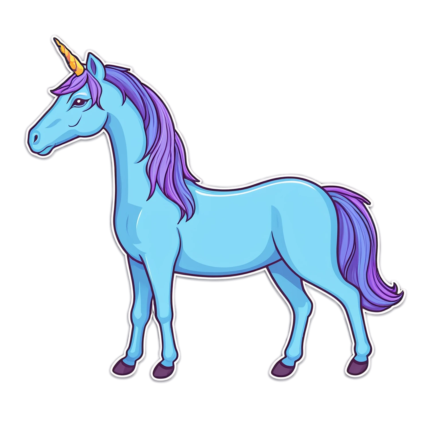 Unicorn cute sticker isolated on transparent background #23049