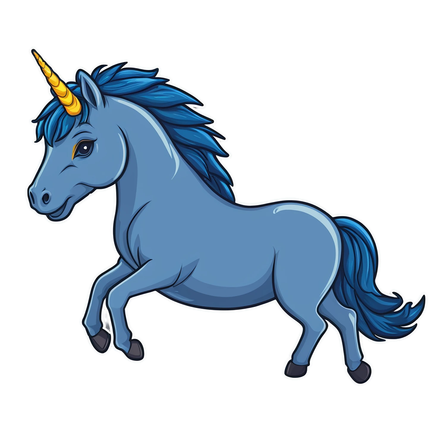 Unicorn cute sticker isolated on transparent background #23050
