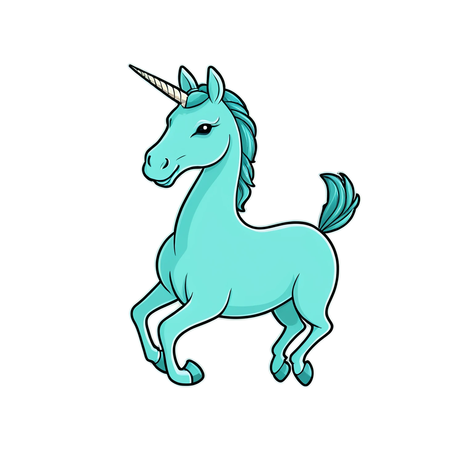 Unicorn cute sticker isolated on transparent background #23051
