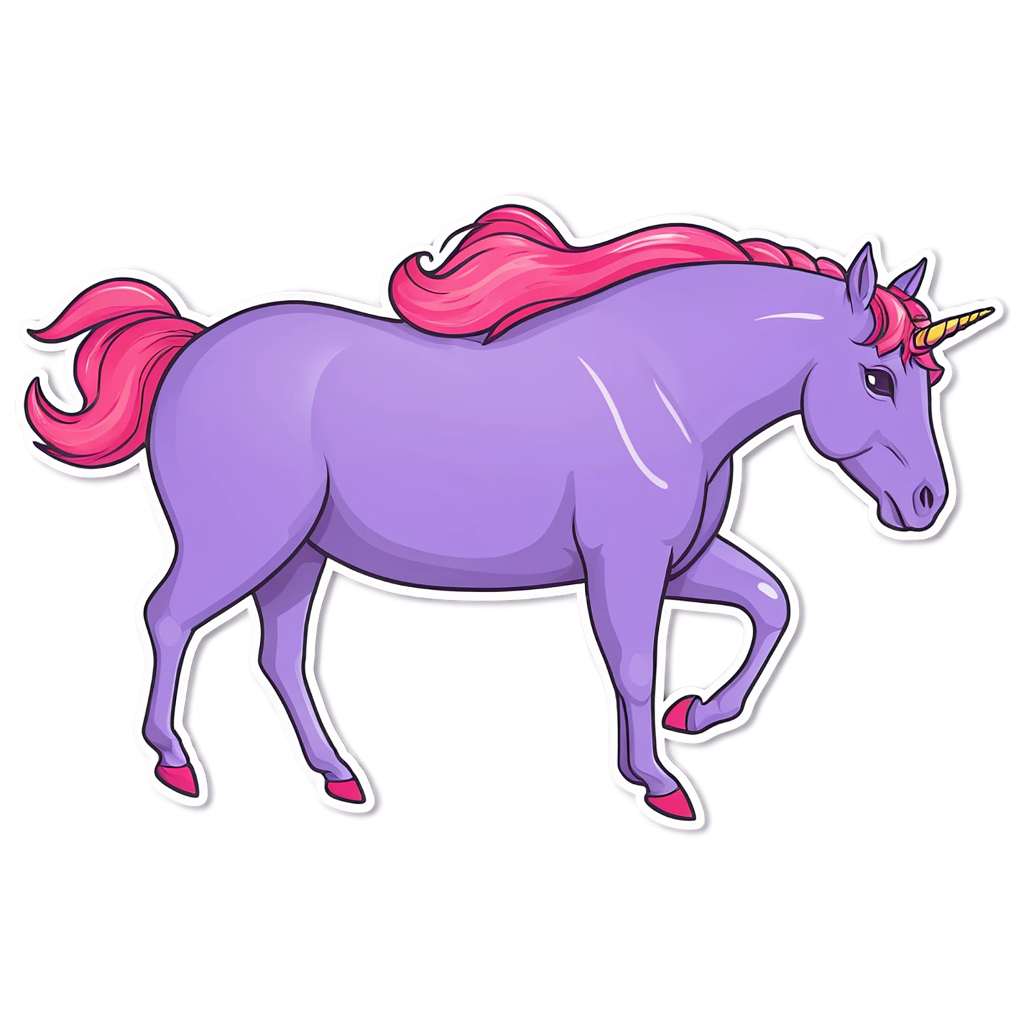 Unicorn cute sticker isolated on transparent background #23059