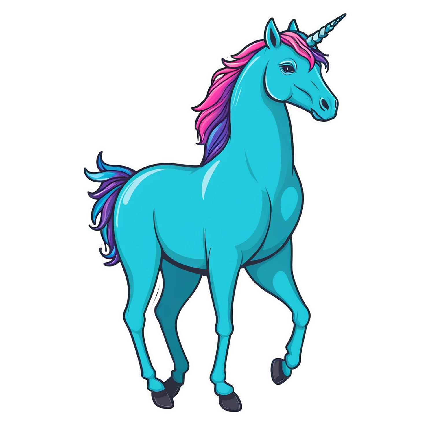Unicorn cute sticker isolated on transparent background #23067
