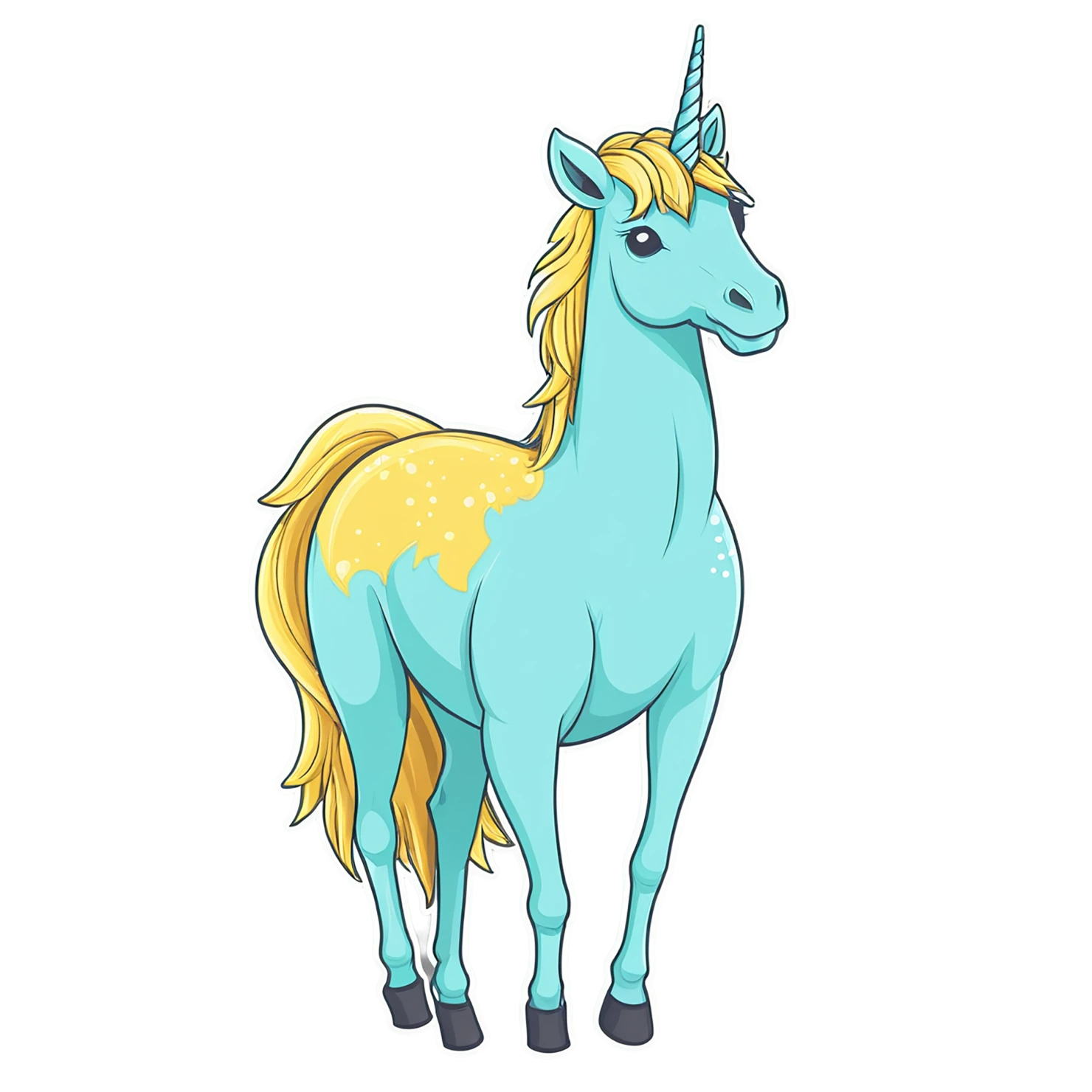 Unicorn cute sticker isolated on transparent background #23069