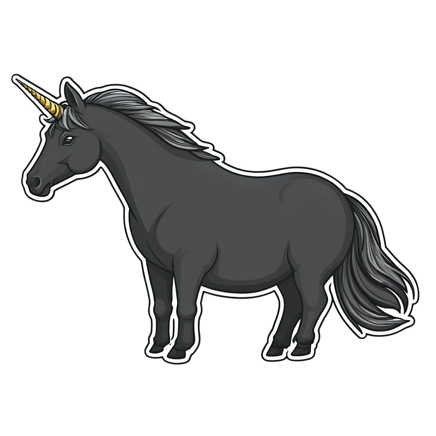 Unicorn cute sticker isolated on transparent background #23071