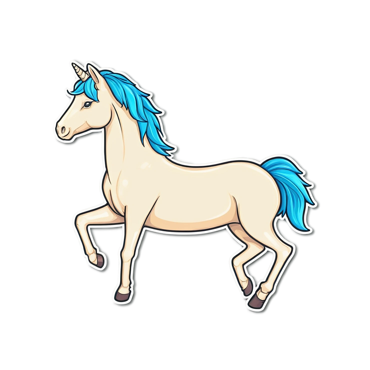 Unicorn cute sticker isolated on transparent background #23079