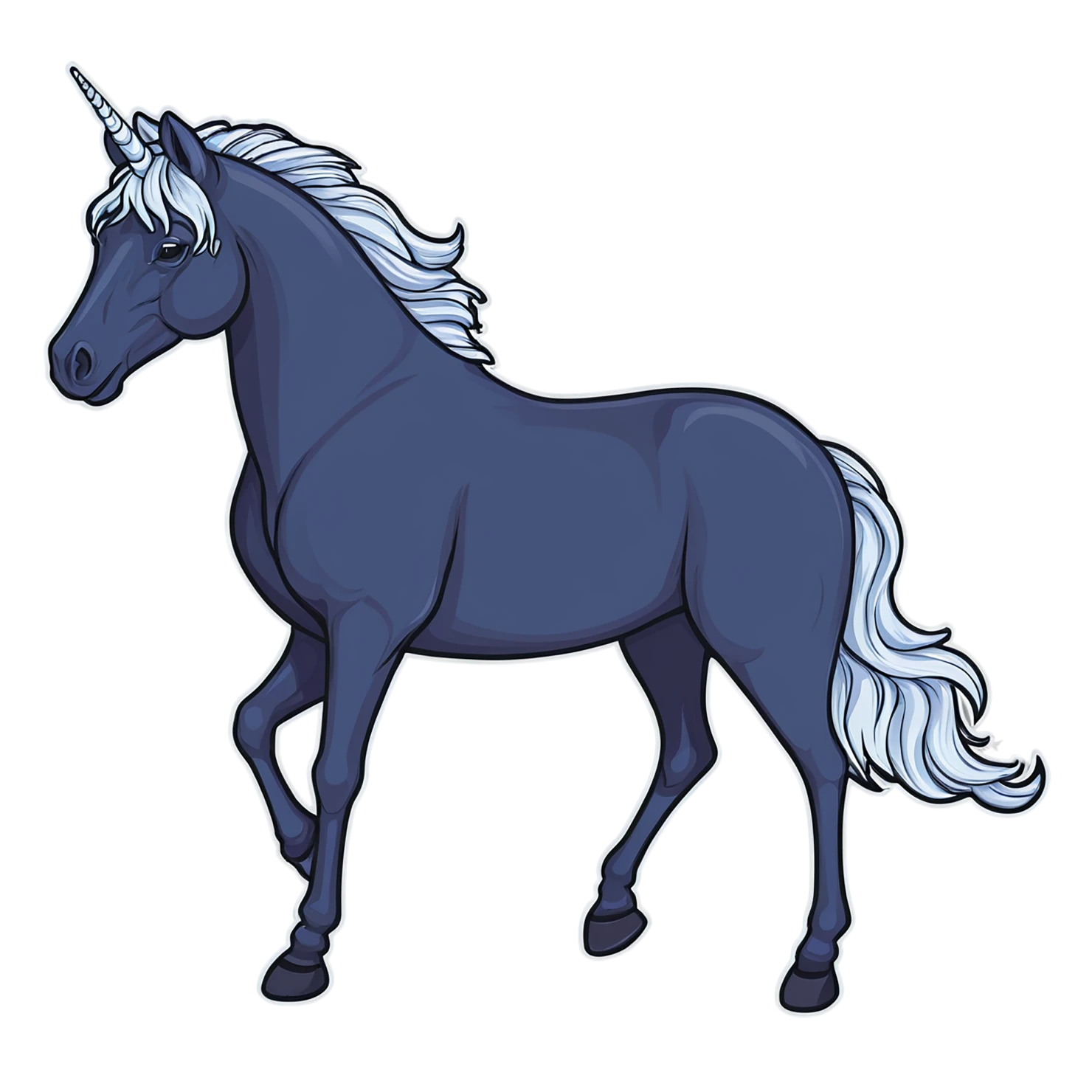 Unicorn cute sticker isolated on transparent background #23084