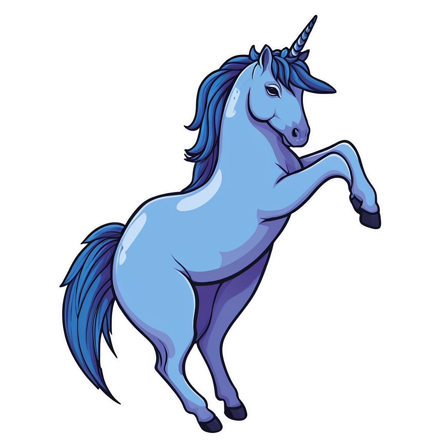 Unicorn cute sticker isolated on transparent background #23086