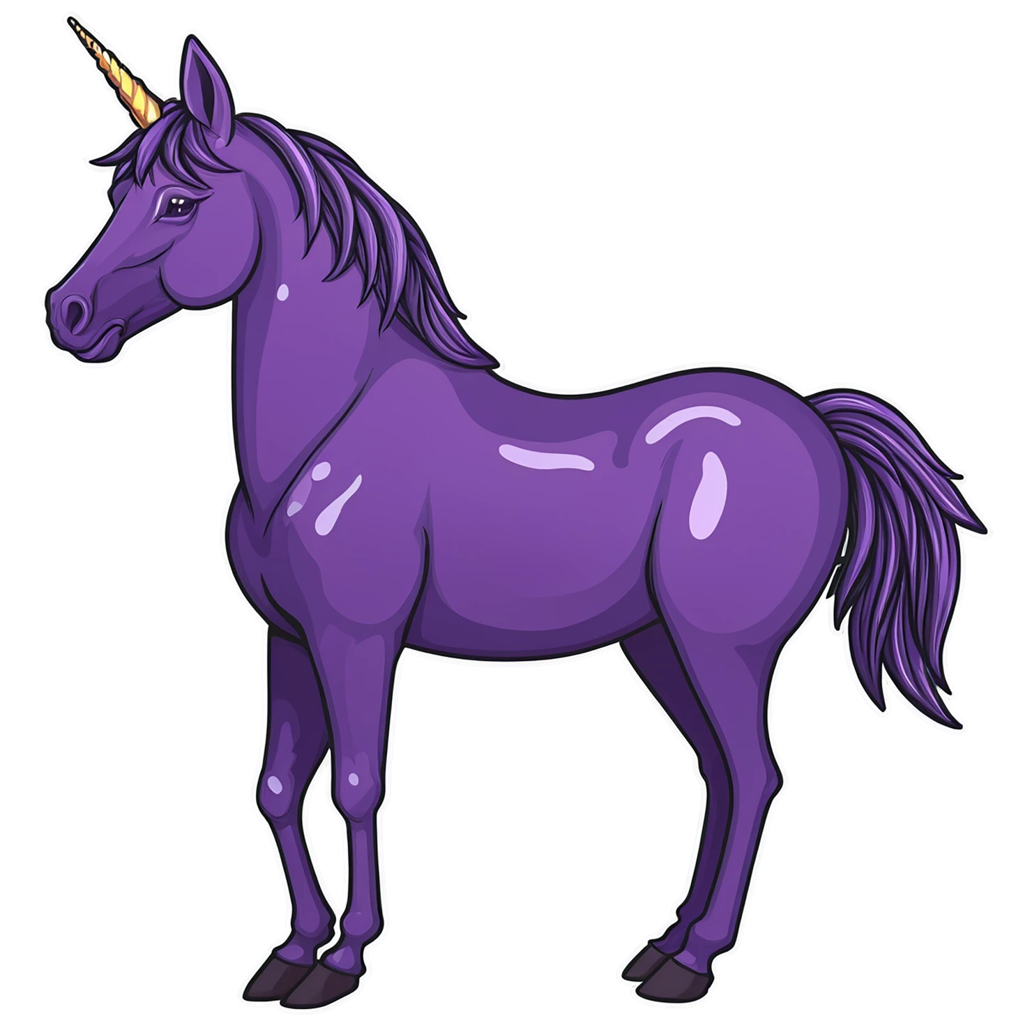 Unicorn cute sticker isolated on transparent background #23095