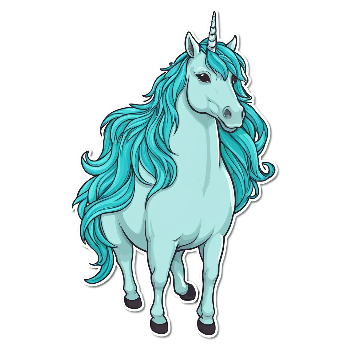 Unicorn cute sticker isolated on transparent background #23107