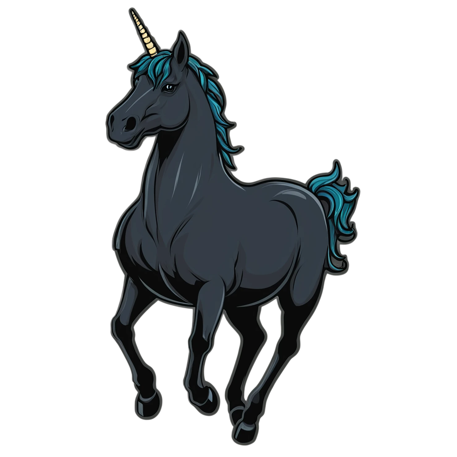 Unicorn cute sticker isolated on transparent background #23115