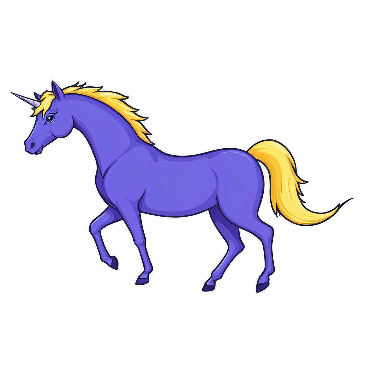 Unicorn cute sticker isolated on transparent background #23116