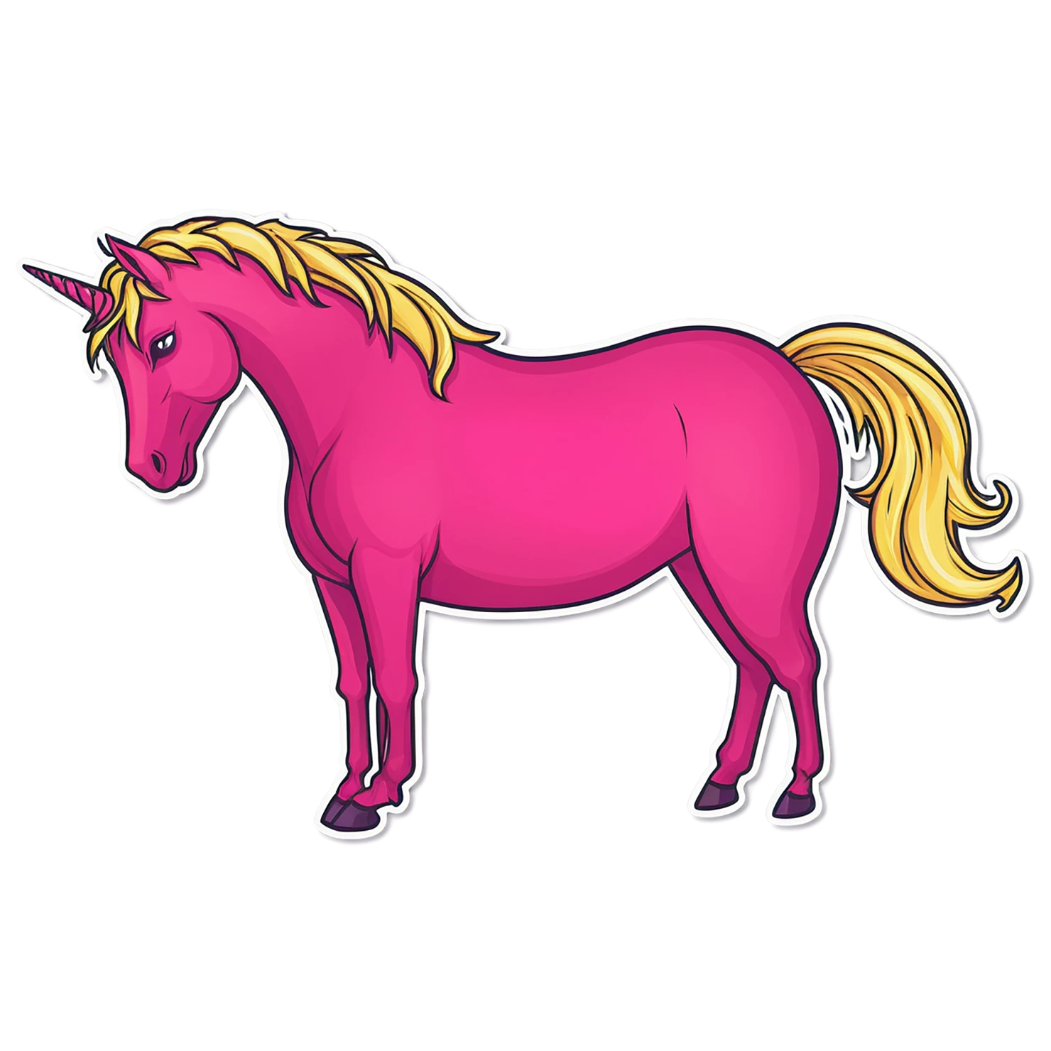 Unicorn cute sticker isolated on transparent background #23117