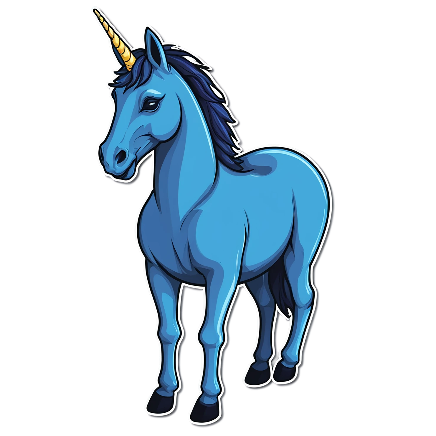 Unicorn cute sticker isolated on transparent background #23120