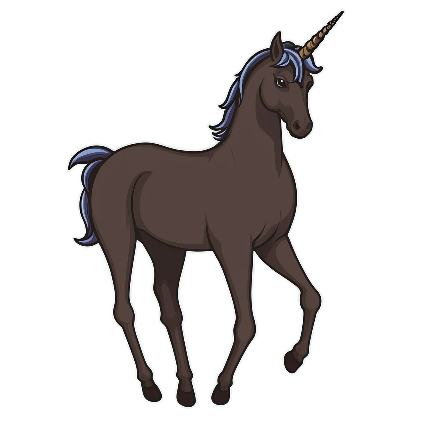 Unicorn cute sticker isolated on transparent background #23123