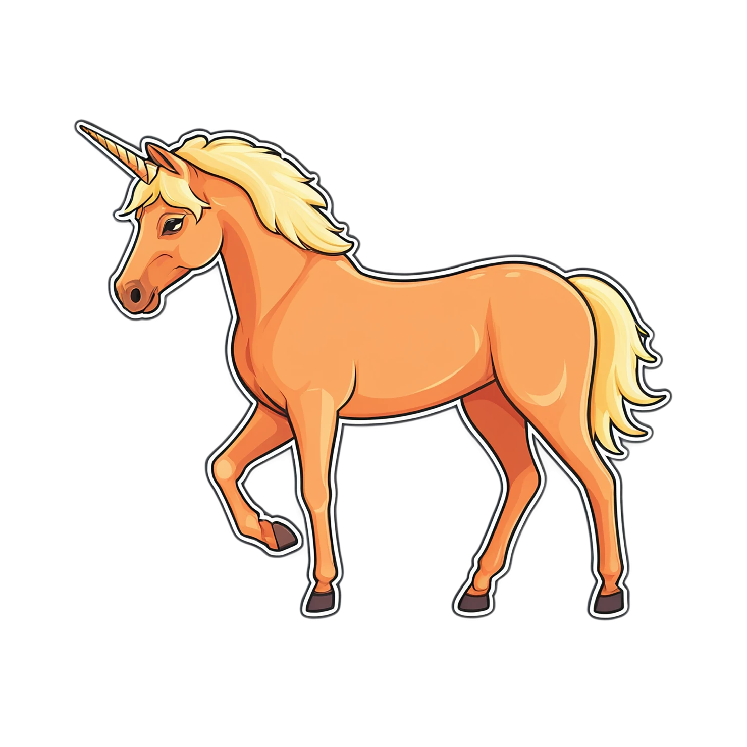 Unicorn cute sticker isolated on transparent background #23134