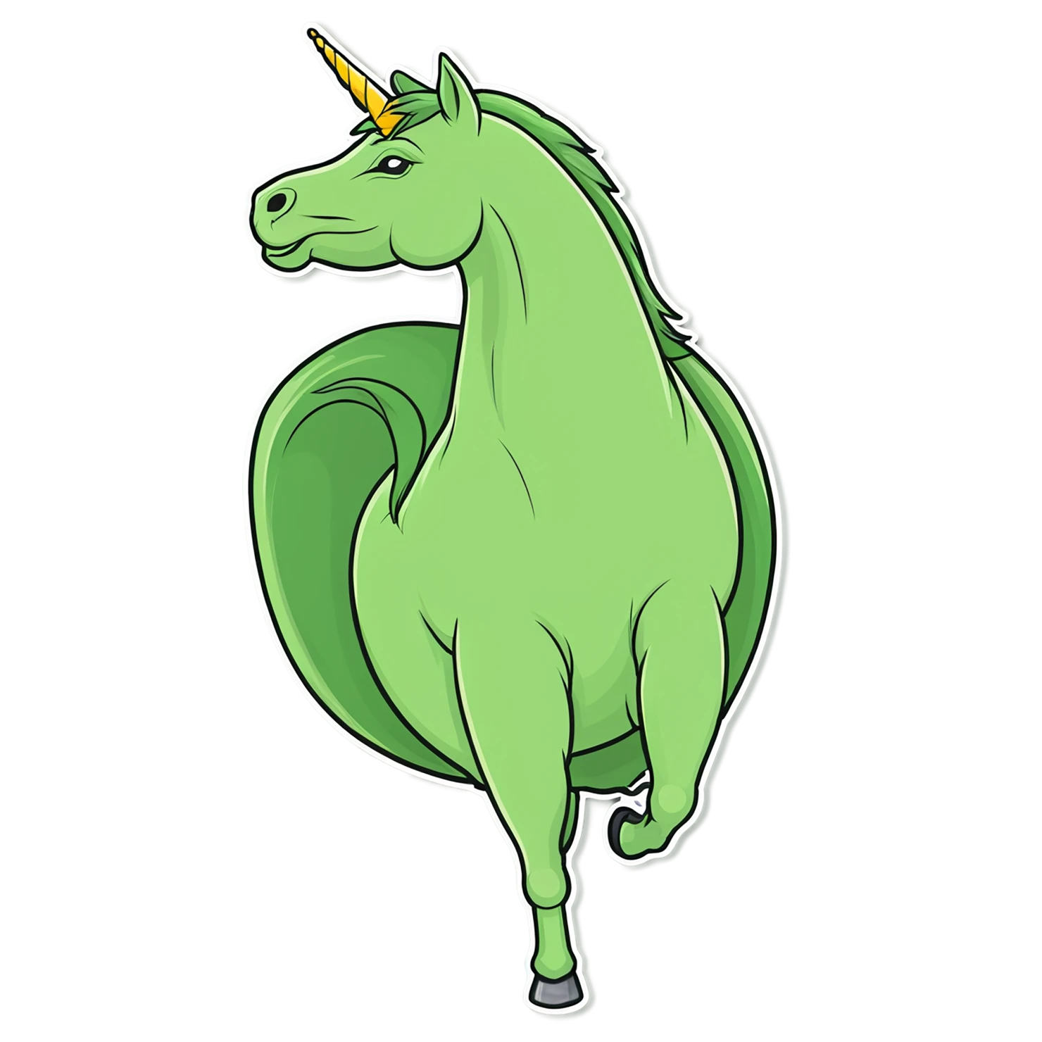 Unicorn cute sticker isolated on transparent background #23135