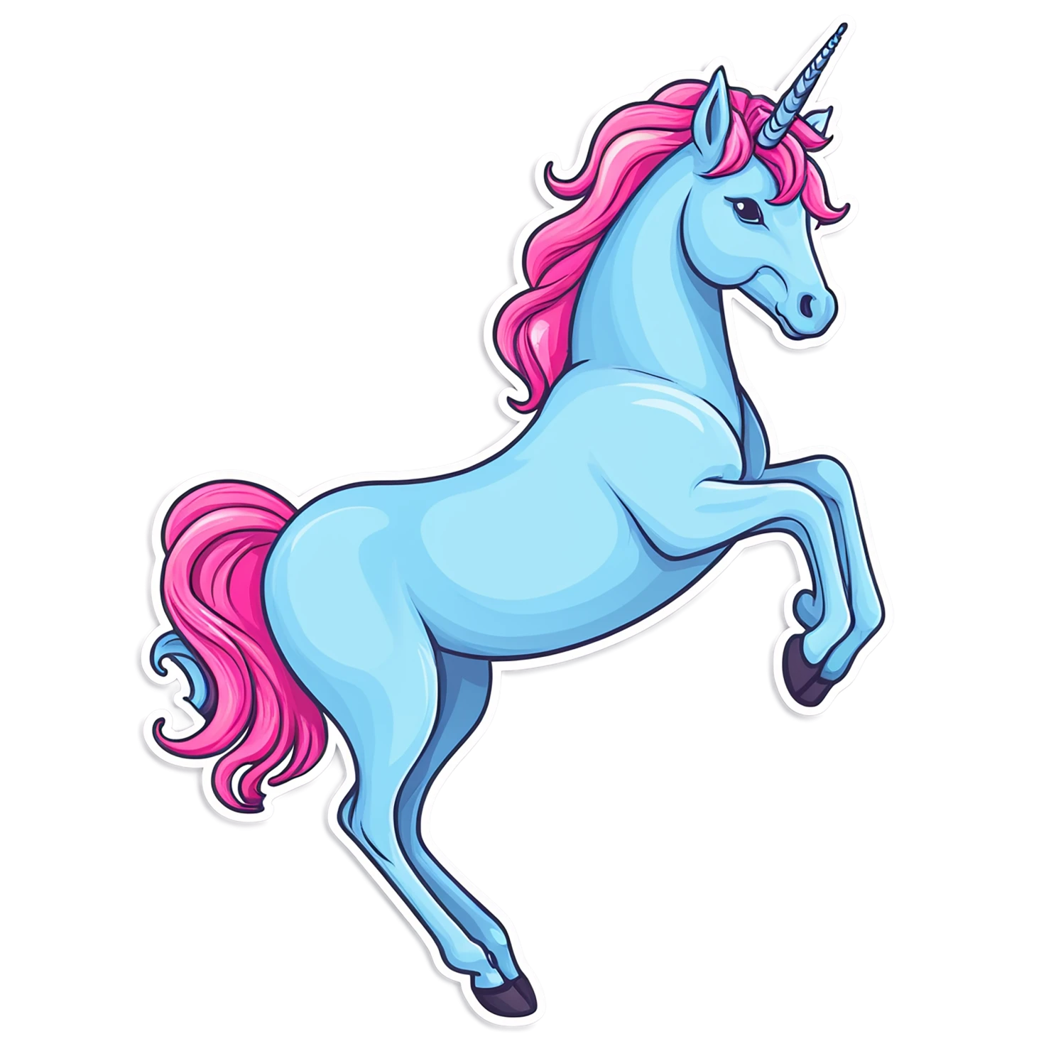 Unicorn cute sticker isolated on transparent background #23136