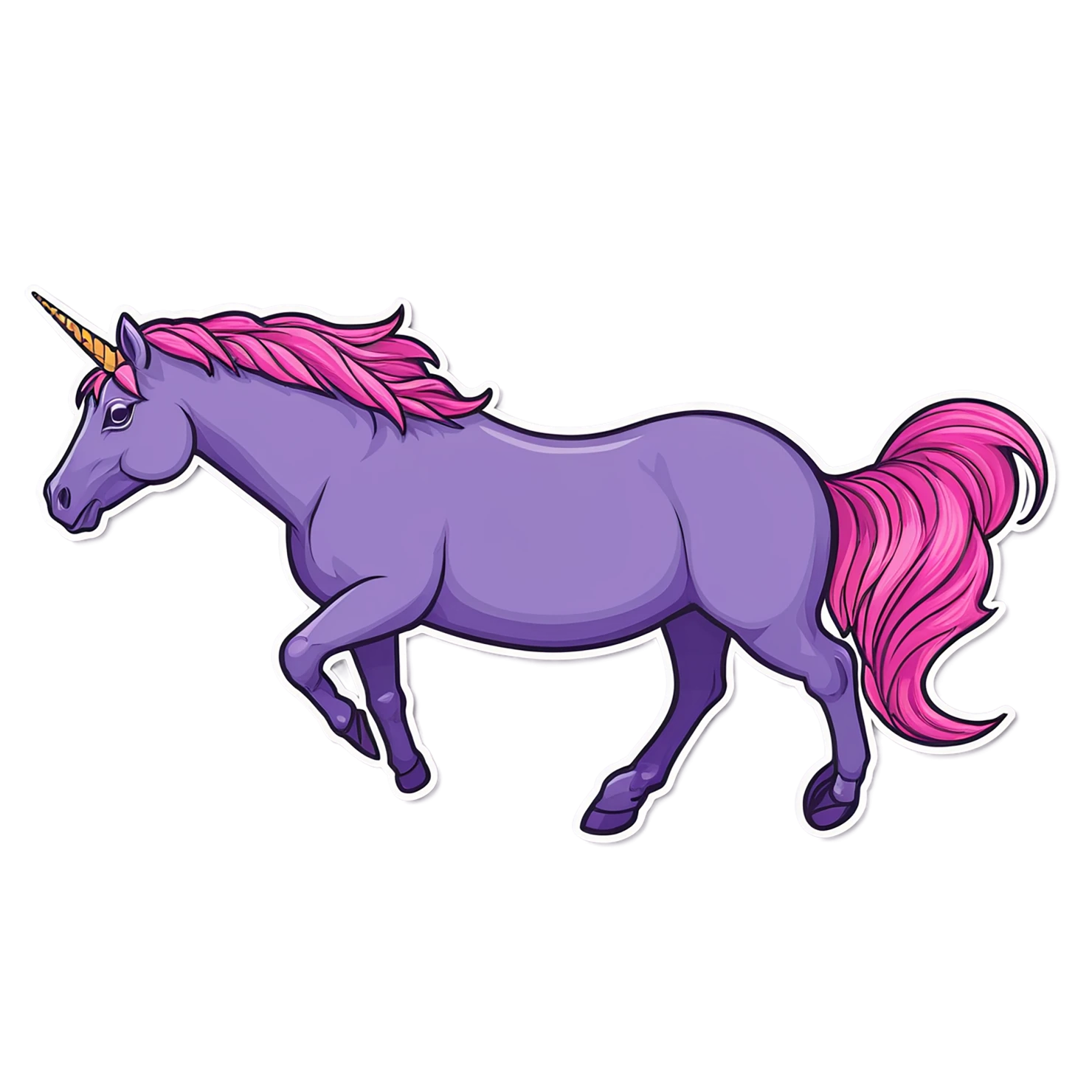 Unicorn cute sticker isolated on transparent background #23137