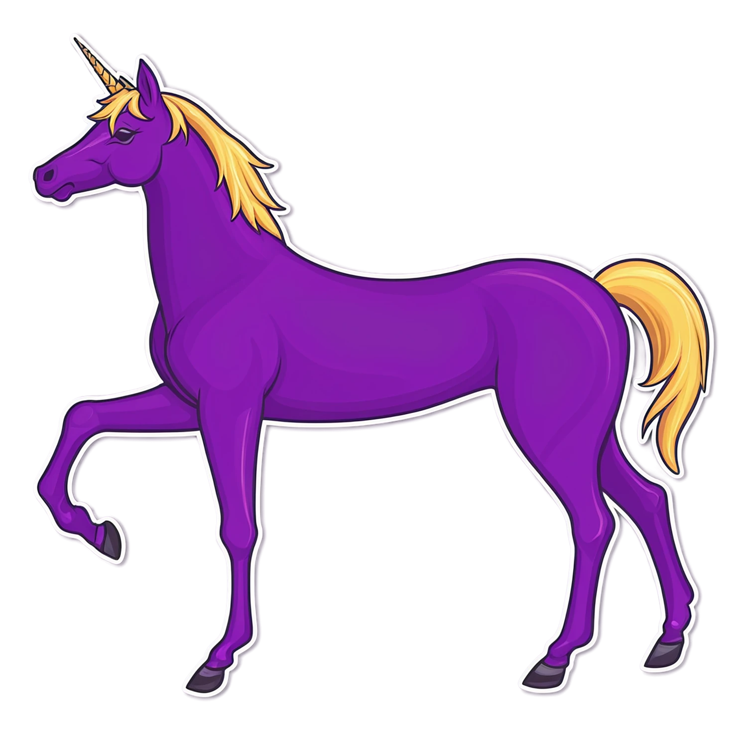 Unicorn cute sticker isolated on transparent background #23148
