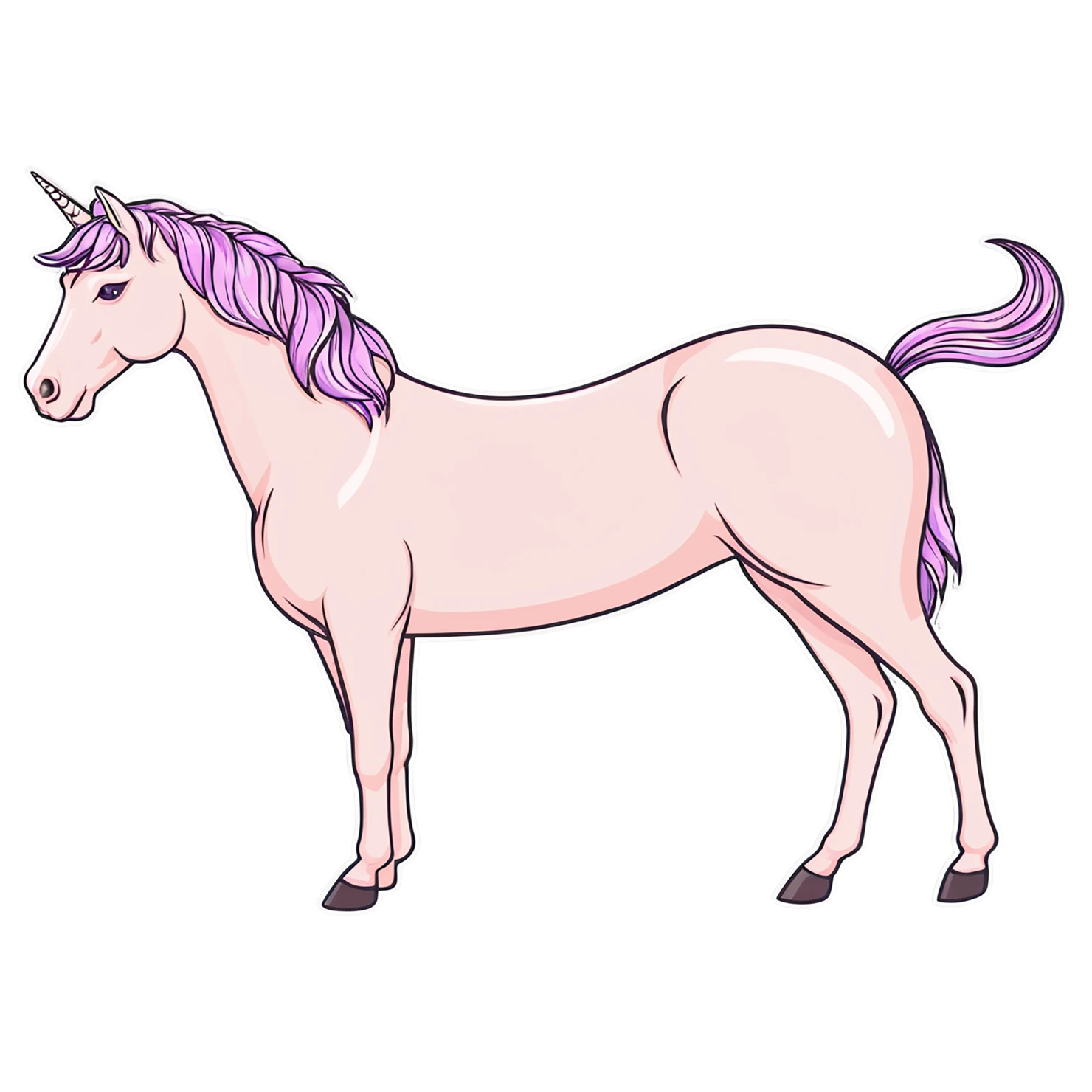 Unicorn cute sticker isolated on transparent background #23149