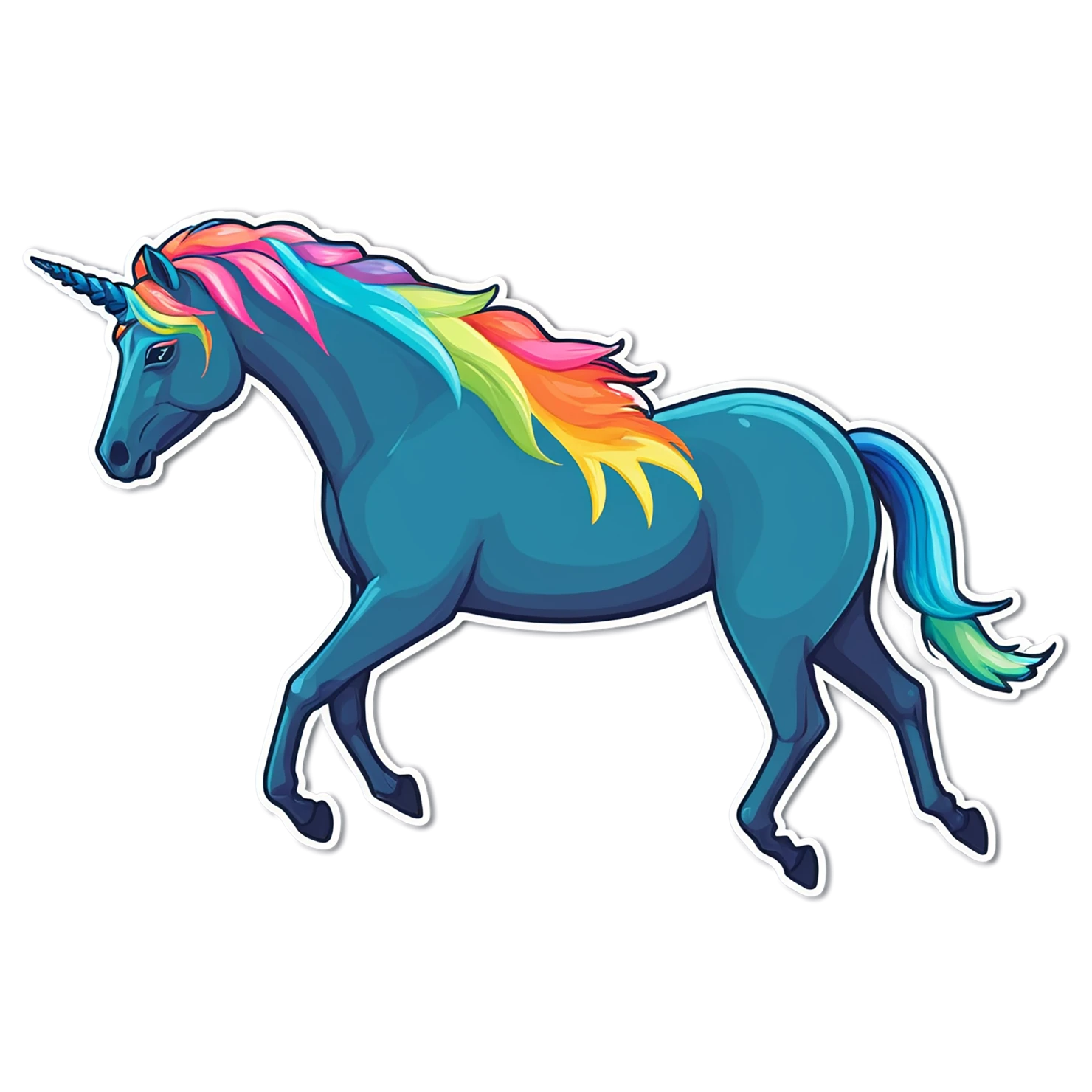 Unicorn cute sticker isolated on transparent background #23150