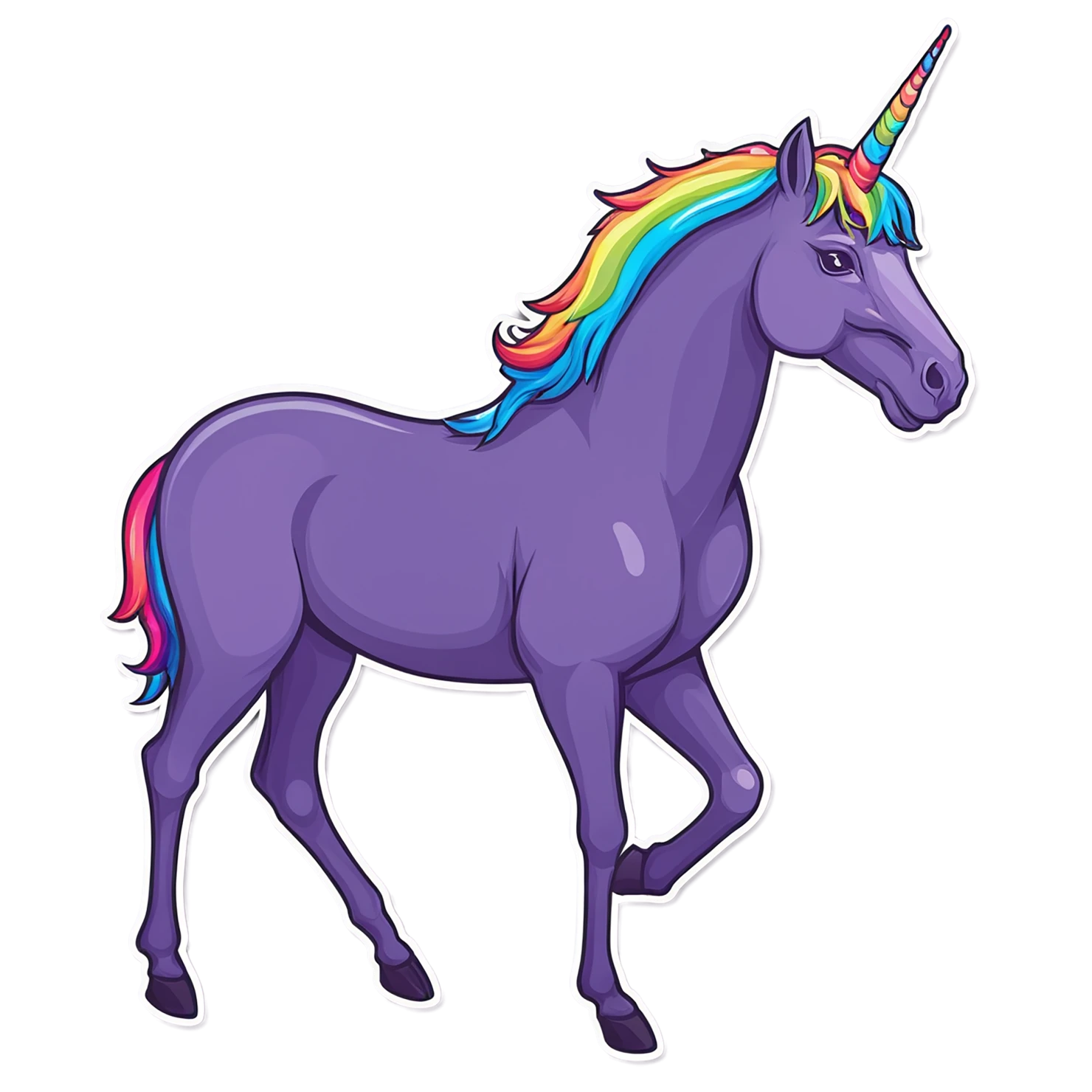 Unicorn cute sticker isolated on transparent background #23157