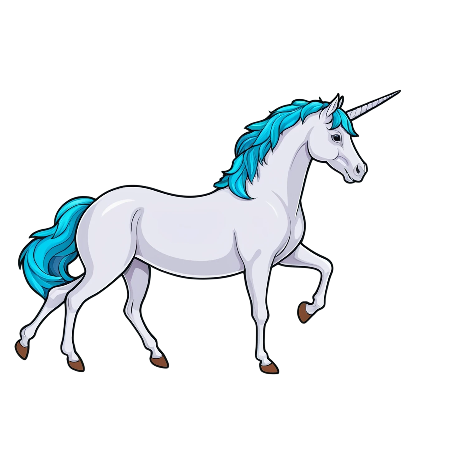 Unicorn cute sticker isolated on transparent background #23160