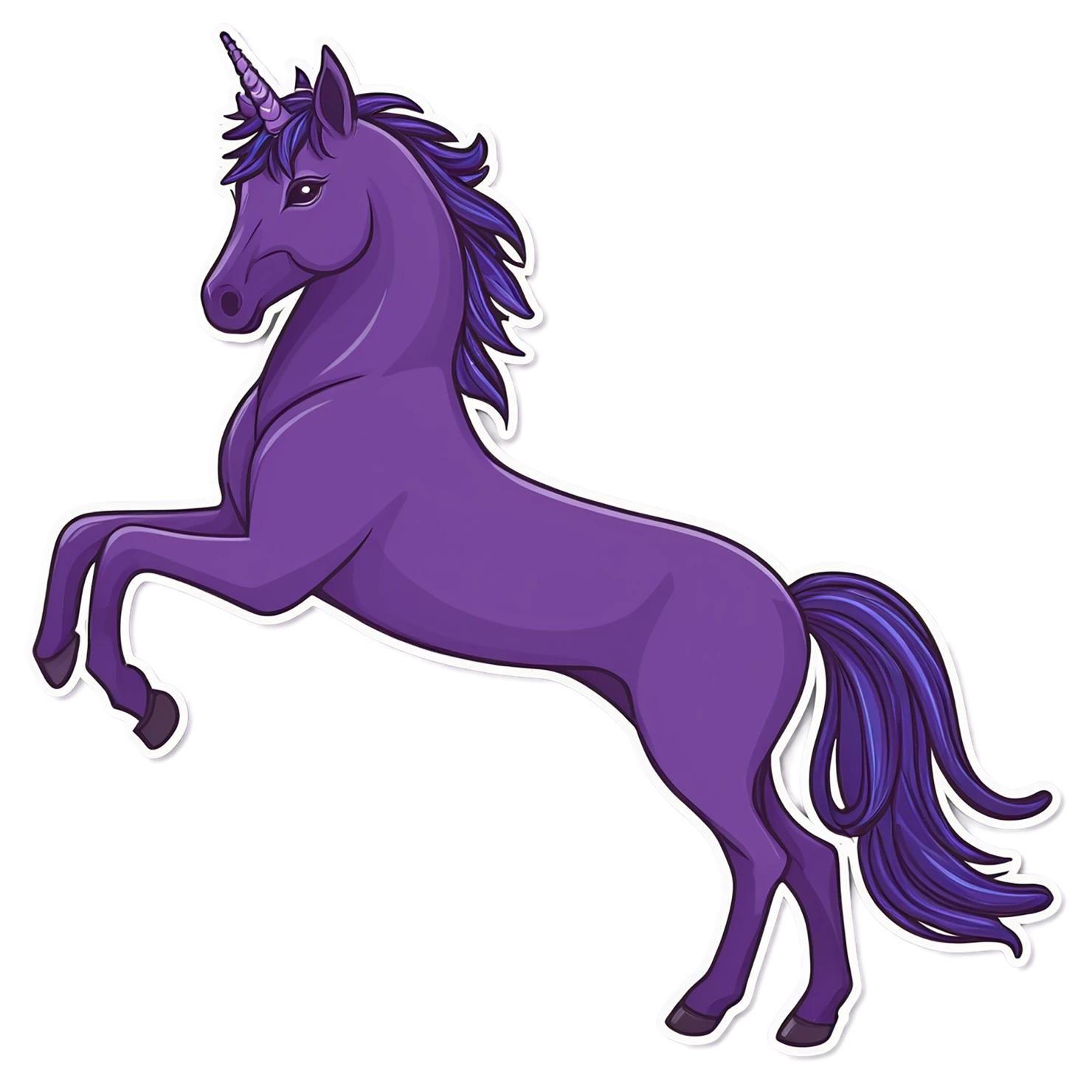 Unicorn cute sticker isolated on transparent background #23161