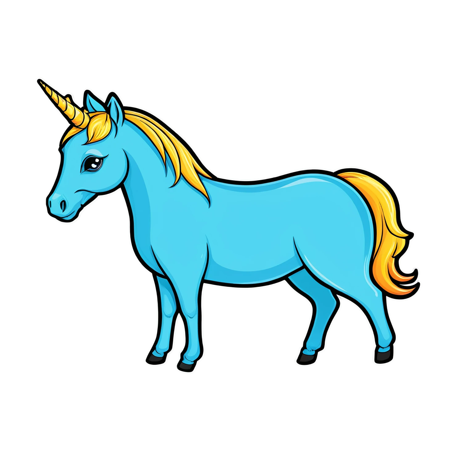 Unicorn cute sticker isolated on transparent background #23166