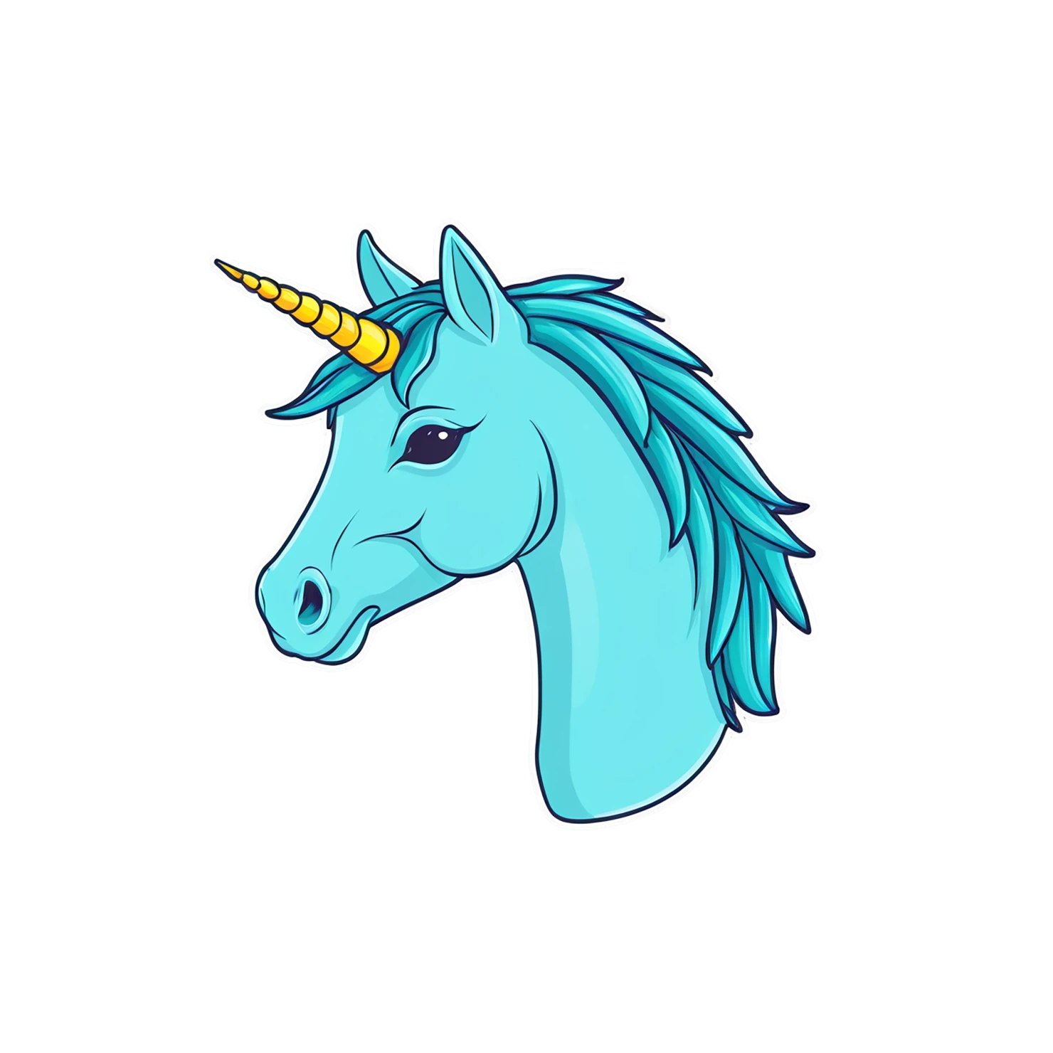 Unicorn cute sticker isolated on transparent background #23167