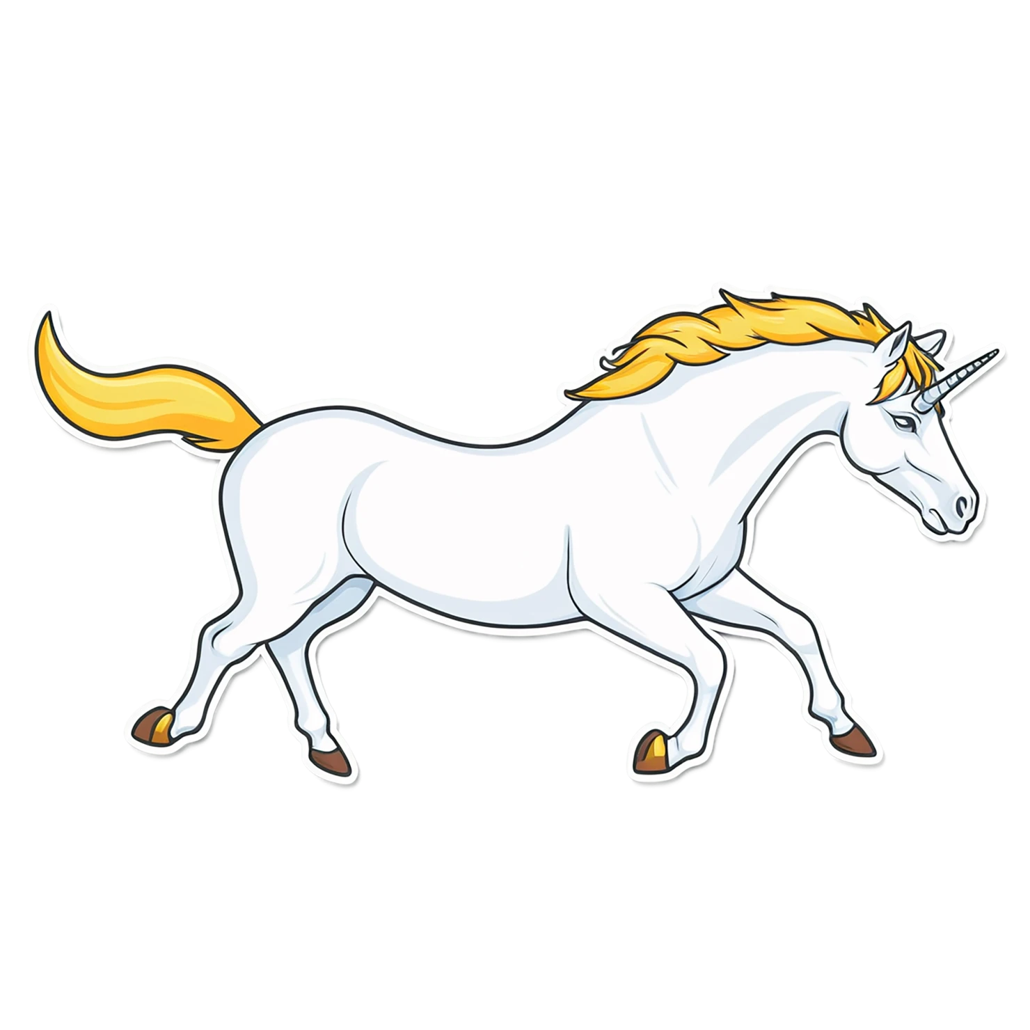 Unicorn cute sticker isolated on transparent background #23168