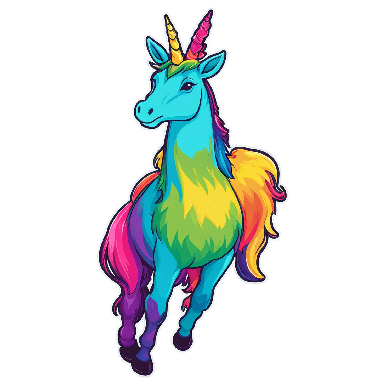 Unicorn cute sticker isolated on transparent background #23169