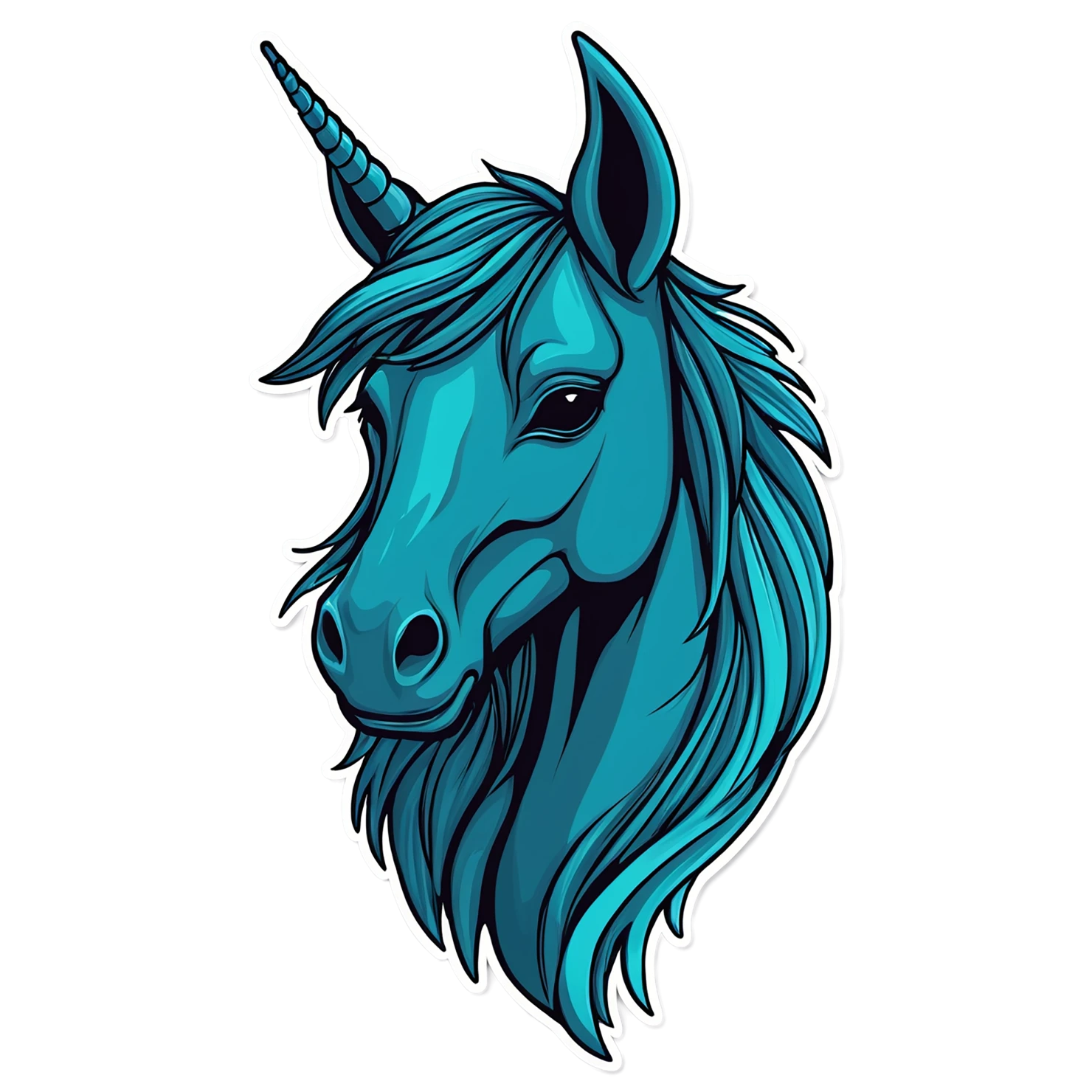 Unicorn cute sticker isolated on transparent background #23172
