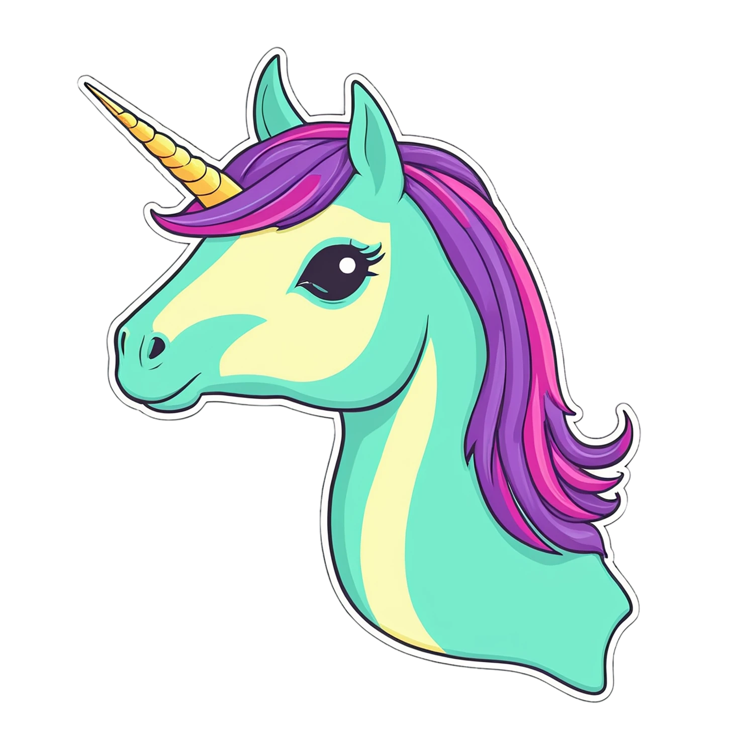 Unicorn cute sticker isolated on transparent background #23173